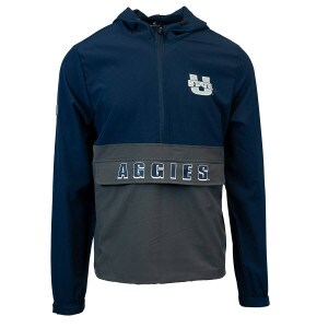 U-State Aggies Colorblock Windbreaker Jacket Packable